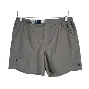 Nike ACG Cargo Shorts Womens M 8-10 Brown‎ Stretch Pockets Belted Hike Outdoors